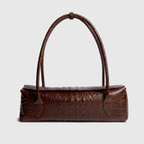 Crocodile baguette bag