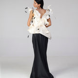 Aurora Bustier with feathers