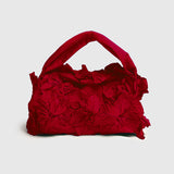 Clutch bag with floral print and handle