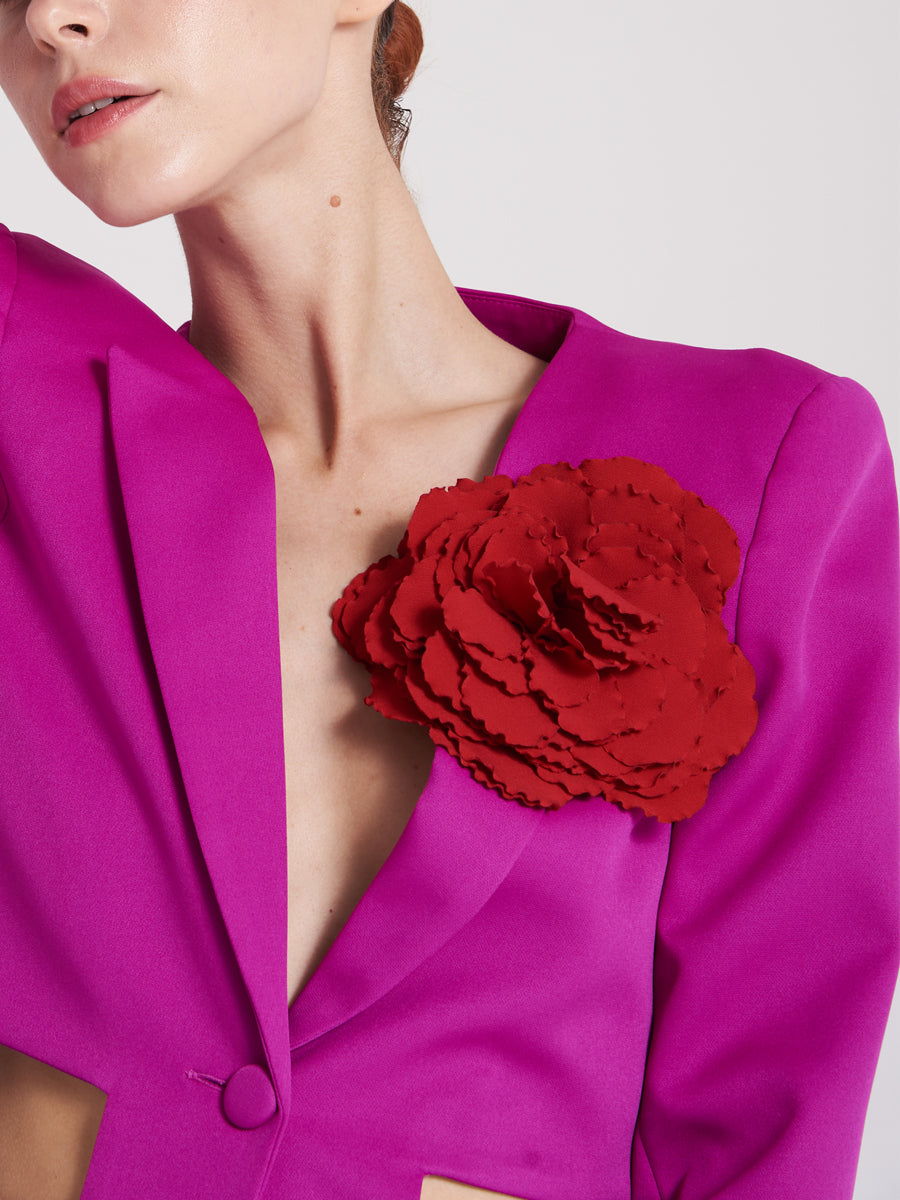 Maxi Flor Roja Vestidos de diseñador para boda