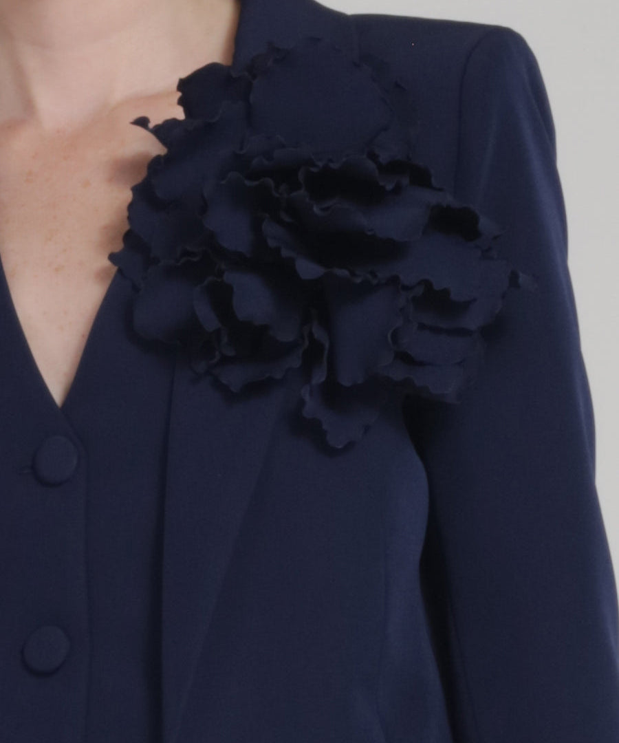 Maxi Flor Marino Vestidos de diseñador para boda